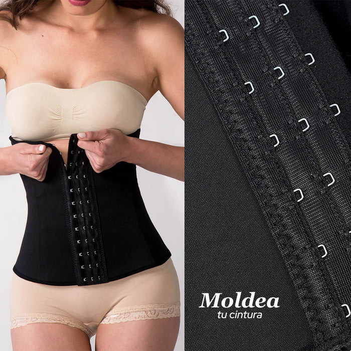 Conjunto deportivo de dos piezas Prusia y cinturilla de látex Megan.