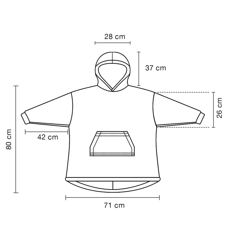Sudadera cobija gigante con capucha para Niño Azul Marino