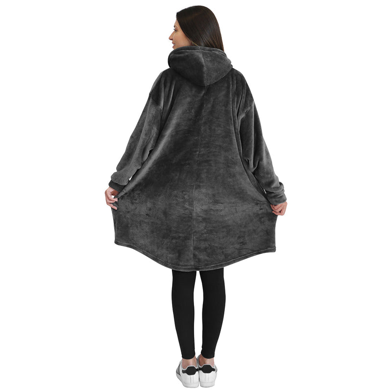 Sudadera cobija gigante con capucha Gris