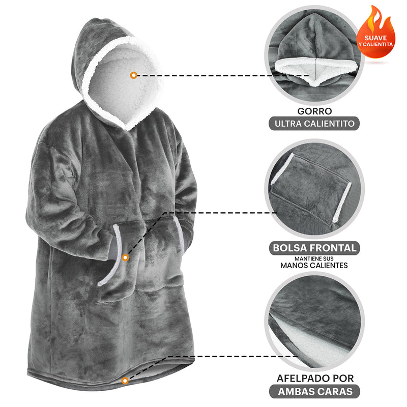Sudadera cobija gigante unisex.