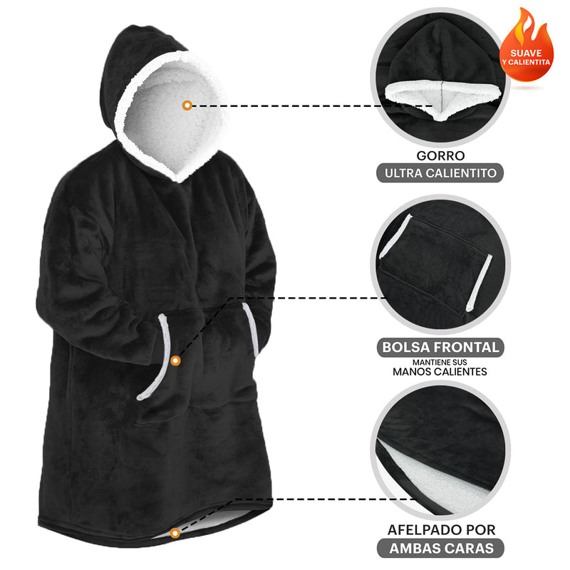 Sudadera cobija gigante unisex.